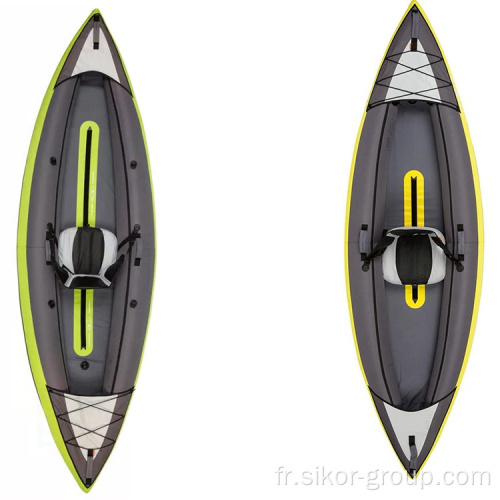 Kayak gonflable en PVC coloré disponible pour commander 1 personne Kayak gonflable orange pour les loisirs d&#39;eau